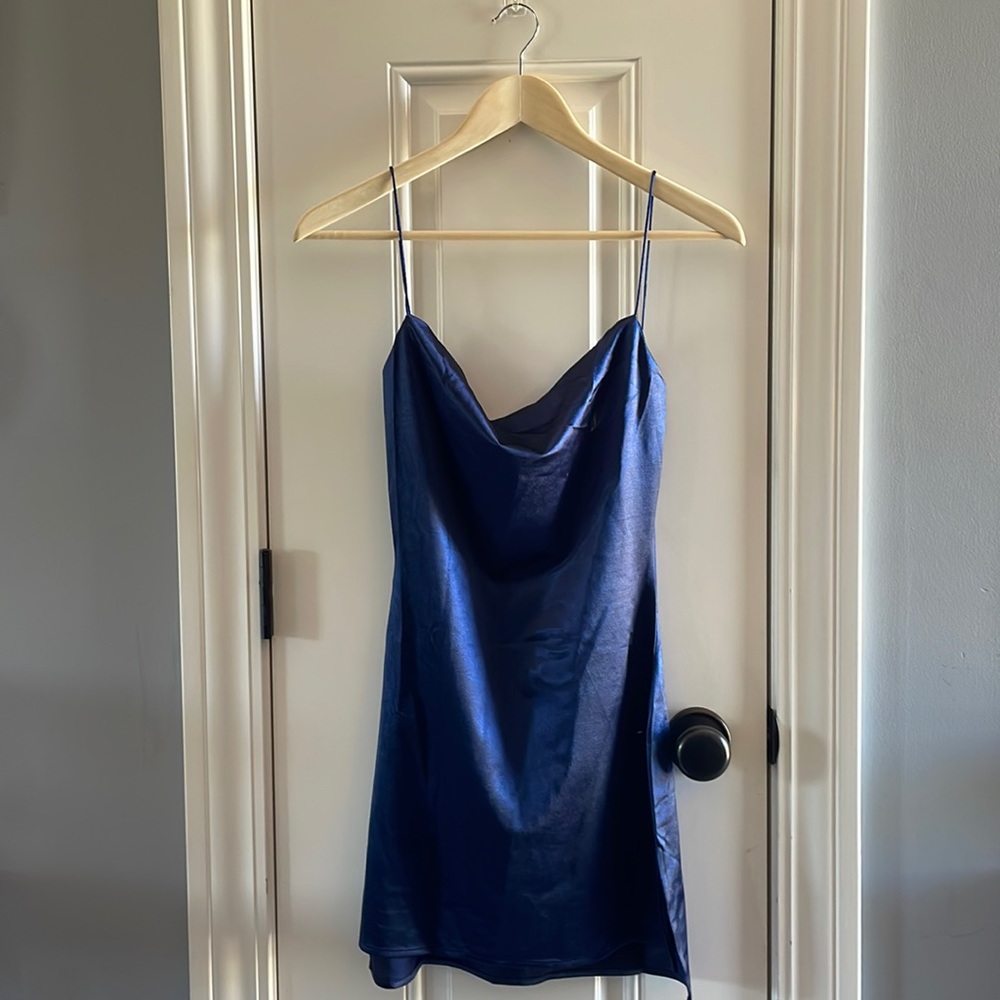 Navy Blue Zaful slip dress